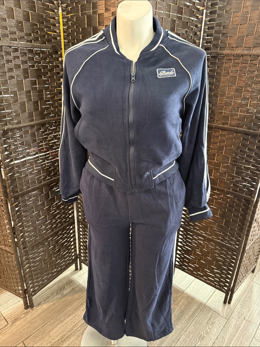 Bad Blood Navy and White Track Jacket